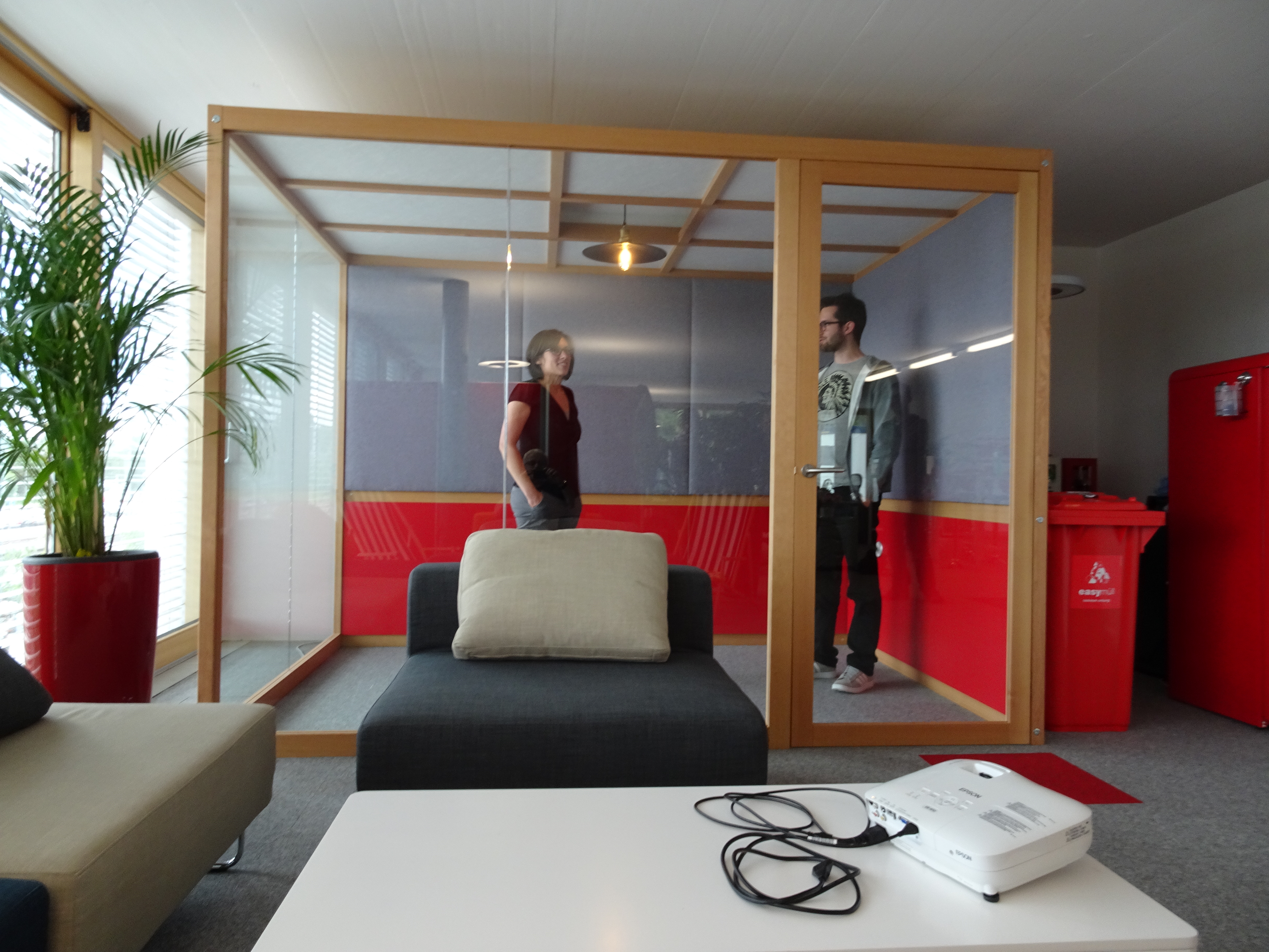 New generation acoustic pods installed for quiet office work spaces in Zurich